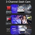 thumbnail image 6 of HBYJLZYG Car Accessories Dash Cam,Camera Fhd 1080P,3 Channel Dash Camera Front,Rear,Inside Supports Loop Recording and Parking Monitoring, 6 of 9