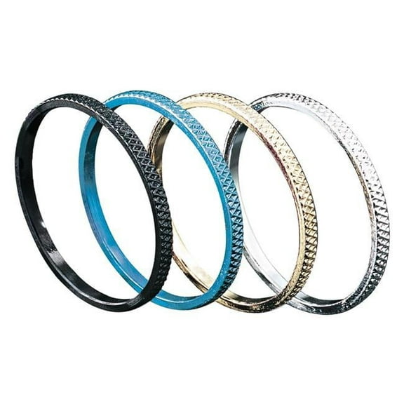 Kuryakyn Knurled Accent Rings for ISO-Grips & ISO-Flame Grips Chrome 6220