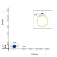 thumbnail image 4 of ANGARA Natural Classic Round Sapphire and Diamond Three Stone Ring in 14K Yellow Gold for Women (Size-5mm) | September Birthstone, Anniversary, Jewelry Gift for Women | Natural Blue Sapphire Ring, 4 of 9