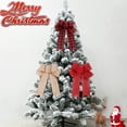 thumbnail image 3 of Xiao Hua 1 paquete de lazos navideños de 9,5 x 7,5 pulgadas, para coronas navideñas, lazos de plástico para árboles de Navidad, guirnaldas y exteriores, de tela de cáñamo., 3 of 4