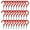 Red, variant on Unique Bargains 30pcs Cup Hooks 1-1/2 Inch Vinyl Coated Screw-in Ceiling Wall Thread Hooks Great for Indoor Outdoor Hanger Red