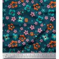 thumbnail image 1 of Soimoi Blue Moss Georgette Fabric Artistic Floral Print Fabric by Yard 42 Inch Wide, 1 of 3