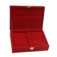 thumbnail image 3 of Esquirla Fashion Chinese Velvet Jewelry Box Case with Lid Jewelry Storage Show Box Type 2, 3 of 8