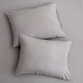 thumbnail image 2 of Move Over Light Grey Pillowcases Queen, Soft Washed Microfiber Pillow Cover Set of 2, Solid Pattern, 2 Pack, 2 of 7
