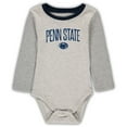 thumbnail image 2 of Infant Wes & Willy Heathered Gray/Navy Penn State Nittany Lions Jie Jie Long Sleeve Bodysuit & Pants Set, 2 of 3