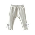 thumbnail image 3 of HVOBTTY Toddler's Leggings Sport Pants Bow Stretchy Casual Outdoor Daily Wear Trousers, 3 of 5