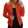 thumbnail image 1 of Women Workoffice Suit Solid Color Fashion Blazer Button Down Elegant Outwear Temperament Stretchy Jacket Single Breasted Jacket Tunic Comfy Cardigan, 1 of 7
