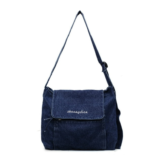 Bandolera vaquera casual, estilo urbano, 35 x 8 x 31 cm, para hombre y mujer