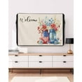 thumbnail image 5 of 4th of July Outdoor TV Cover 48 to 50 Inch Weatherproof, Independence Day Spring Floral US Flag Retro 600D Oxford TV Covers with Waterproof Zipper, Outside Flat TV Screen Protector 48"Wx30"Hx4.5"D, 5 of 7