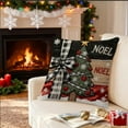 thumbnail image 7 of Xuniizn Christmas Pillow Covers 18x18 inch Xmas Decorations Soft Plush Faux Fur Wool Christmas Throw Pillow Cases Winter Holiday Decor for Sofa Living Room, 7 of 7