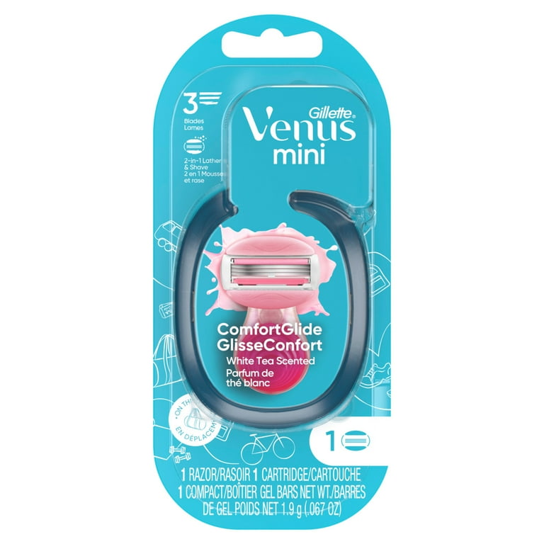 Venus Women's Mini Razor Handle with ComfortGlide White Tea Scent