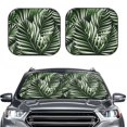 thumbnail image 2 of Wukai Tropical Palm Leaves1 Car Front Windshield Sun Shade,Sun Visor Shield Block Automotive Interior Protector Blocks UV Rays-Medium, 2 of 6
