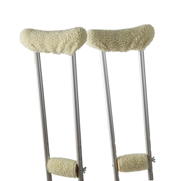 DMI Crutch Pads Fleece Underarm and Hand Grip Covers with Soft