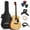 Natural, variant on Ashthorpe Full-Size Dreadnought Acoustic Electric Guitar Package, Black