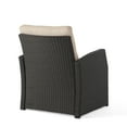 thumbnail image 5 of GDF Studio Nikki Outdoor Wicker Club Chair with Cushions, Dark Brown and Beige, 5 of 11