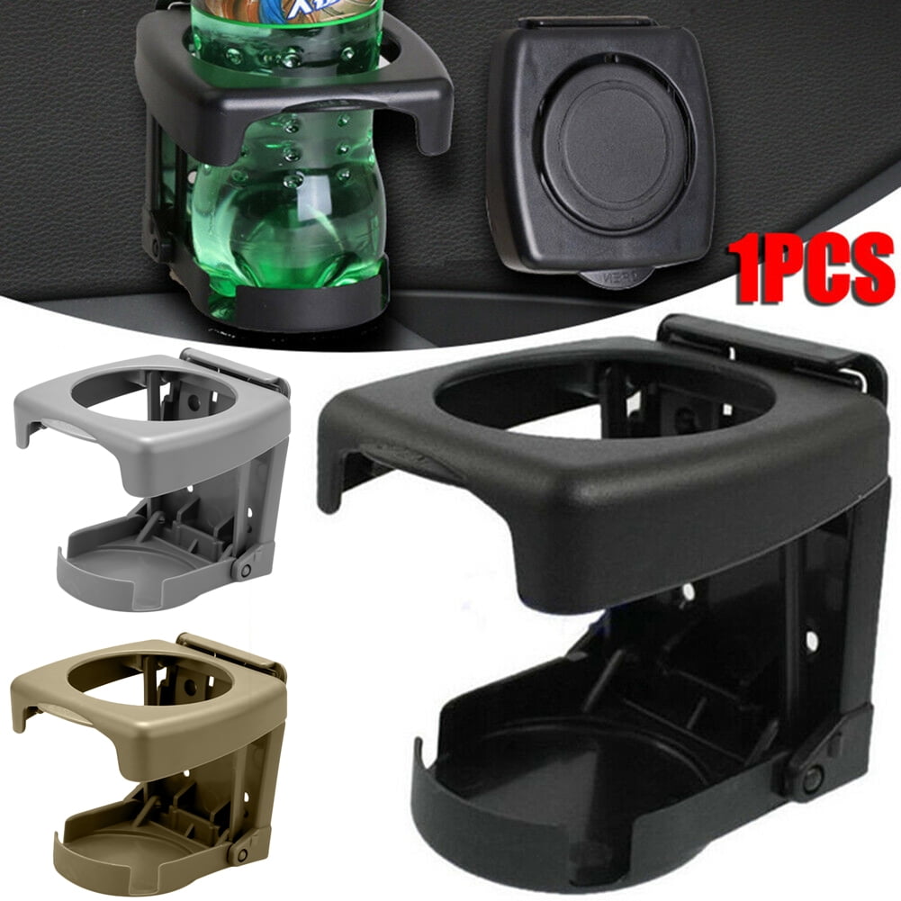 Walbest Car SUV VAN Cup Holder Vehicle Folding Foldable Drink Bottle Can Stand Mount,Black