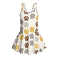 thumbnail image 6 of DISNIMO Dog Paw Print Girls Swimsuit One Piece Swim Dress Sleeveless U Neck Bathing Suit Skirted Quick Dry Swimwear for Summer Beach Vacation, 6 of 8