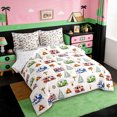 thumbnail image 2 of Erosebridal Colorful Camping Camper 7pcs Bedding Comforter Set For Kids,Boys Rustic Adventure Queen Bedding Sets,Reversible, 2 of 7