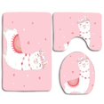 thumbnail image 1 of ABPHQTO Día de San Valentín con una linda llama Juego de alfombras de baño de 3 piezas Alfombra de baño Alfombra de contorno y tapa de inodoro ABPHQTO Cont-CHAPPLE-31180, 1 of 2