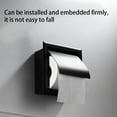 thumbnail image 2 of Toilet Paper Holder Stainless Steel Wall Mounted Tissues Box Waterproof Organizer Household Dispenser Square Container Roller, 2 of 8