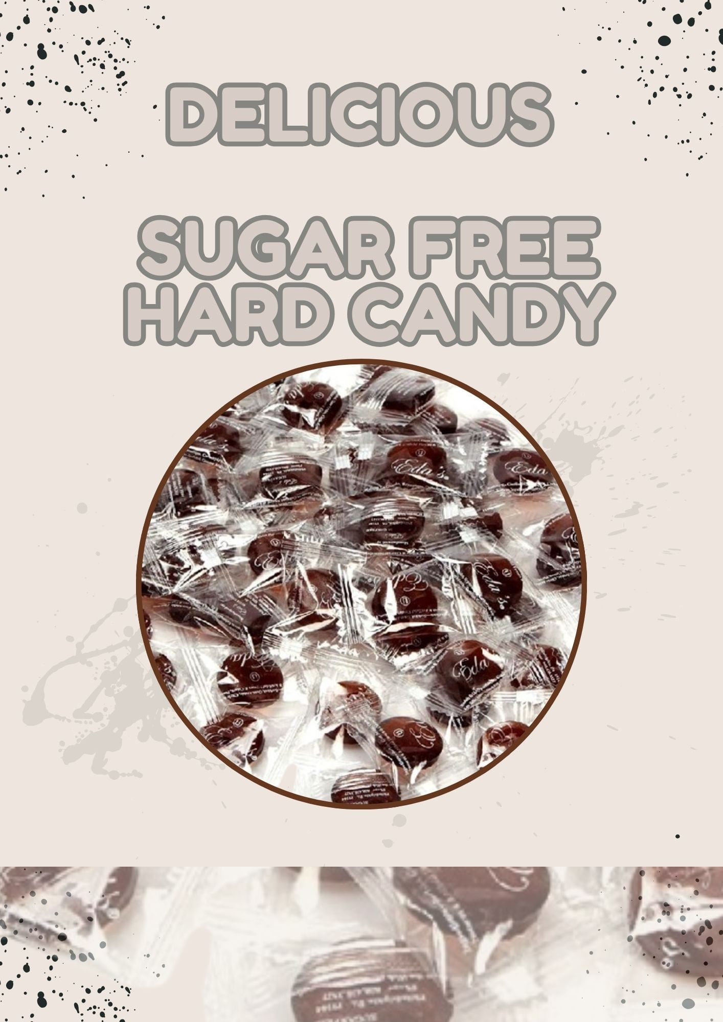 1LB Eda's Sugar Free Root Beer Hard Candy by Nuts To You | Zero Sugar Zero Carbs Fat-Free Candies Bulk in Box | Slightly Different Taste From Sugar Root Beer