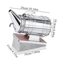 thumbnail image 4 of HURRISE Beekeeping Smoker Bee Hive Smoker with Heat Shield Protection Board Stainless Steel Beekeeping Equipment, 4 of 9