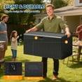 thumbnail image 3 of Huloretions Deck Box,Outdoor Storage Box Waterproof With Lockable Lid,Patio Storage Box,Deck Box For Cushions Patio Storage Box For Garden, Backyard, Poolside,100 Gallon Outdoor Storage Bin, 3 of 9