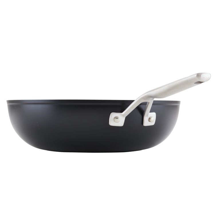 Cooks Standard 11 in. Black Hard Anodized Aluminum Nonstick Wok Stir Fry Pan  02591 - The Home Depot