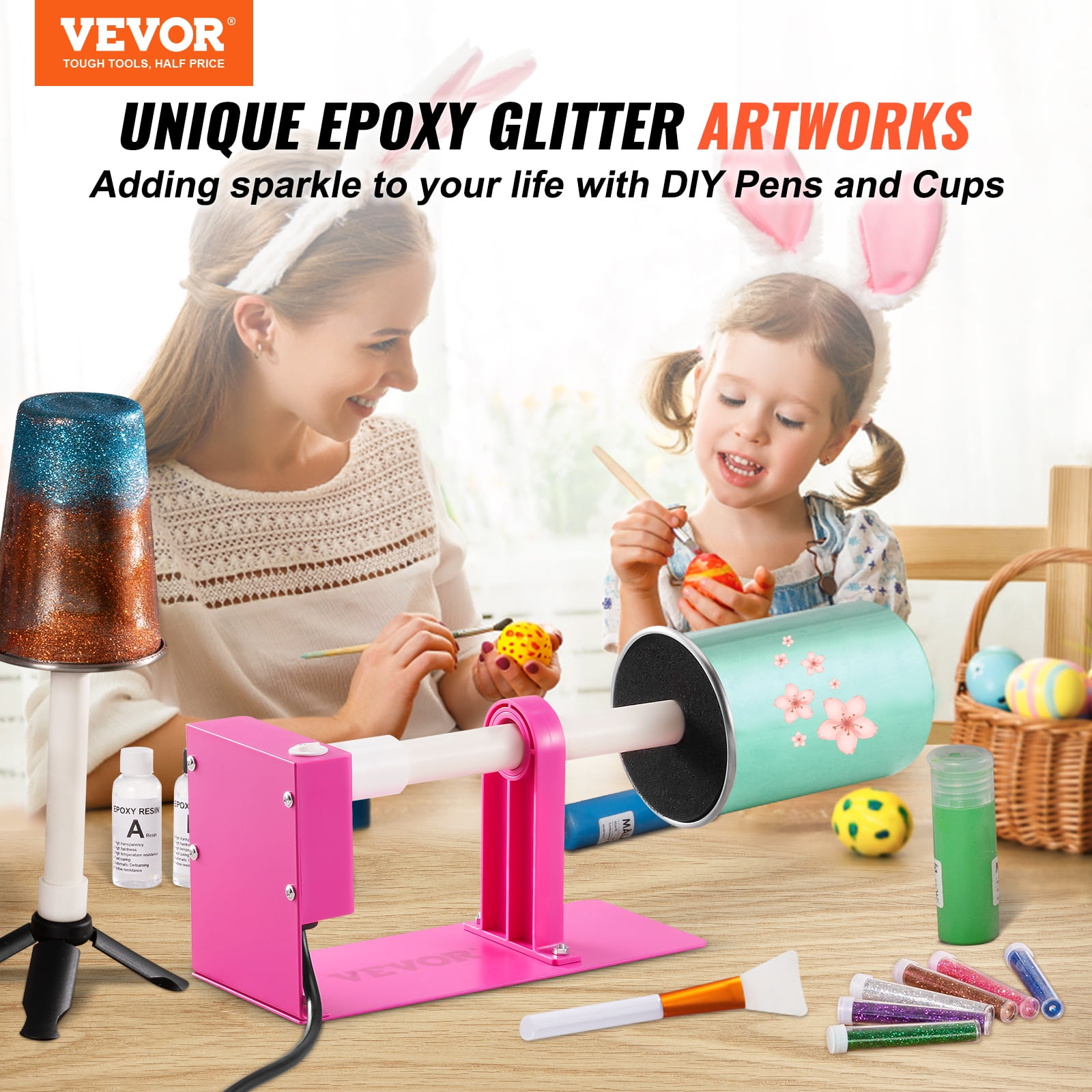 AFW Cup Turners for Tumblers Starter Kit,Pen Spinner for Epoxy,Cup Spinner for Tumbler with Epoxy and Heat Gun,epoxy Pen Turner Attachment,Epoxy Resin