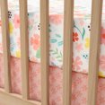 thumbnail image 3 of The Peanutshell Baby Crib Bedding Set for Girls - 3 Pieces - Pink Baby Blanket Set with Fitted Crib Sheet, Dust Ruffle - Wildflower Boho Floral, 3 of 6
