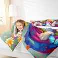 thumbnail image 4 of Homewish Kawaii Cat Kitten Full Size Comforter Sets,Colorful Daisy Floral Bedding Comforter Set,Dreamy Blue Butterflies Bedding Sets For Girls Kids,Microfiber Bedroom Decor Reversible,3pcs, 4 of 8