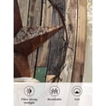 thumbnail image 6 of Country Star Sheer Curtains 45 inches Long, Farmhouse Texas Star Shabby Wood Grain Light Filtering Sheer Window Curtains Rod Pocket Voile Drapes for Bedroom Living Room, 52"W x 45"L 2 Panels, 6 of 7