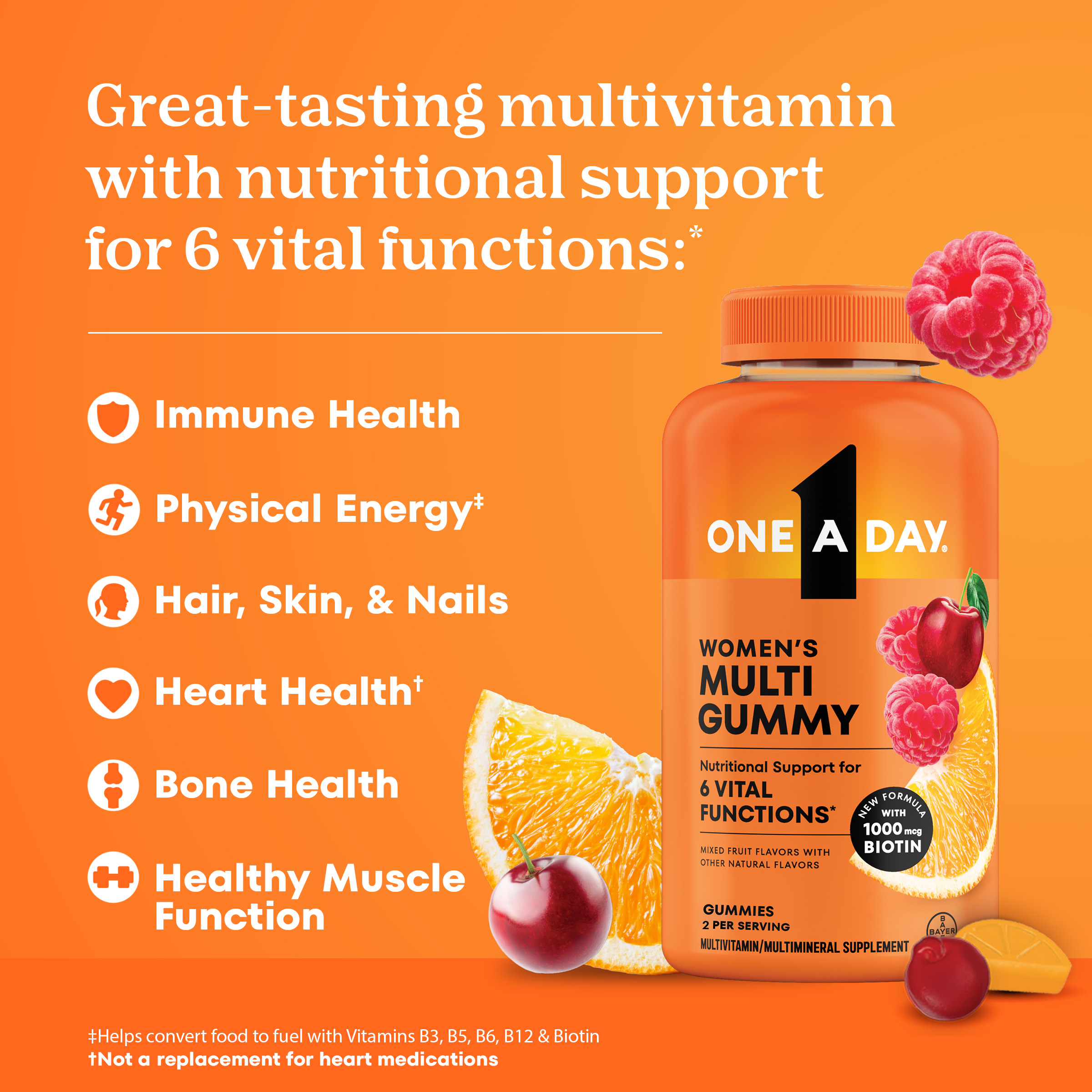 One A Day Women's Multivitamin Gummy with Biotin photo 3