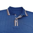 thumbnail image 6 of AnuYalue Mens Knit Shirt Lightweight Ribbed Collared Golf Shirts Casual Button Up Long Sleeve Pullover Vintage Jacquard Tops, 6 of 6