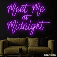 thumbnail image 3 of Craftnamesign Meet Me At Midnight Neon Sign, Bedroom Decor, Bar Neon Sign, 3 of 4
