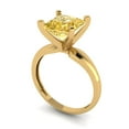 thumbnail image 2 of 2.5 ct Princess Cut Natural Citrine Solitaire 18K Yellow Gold Womens Engagement Ring, 2 of 5