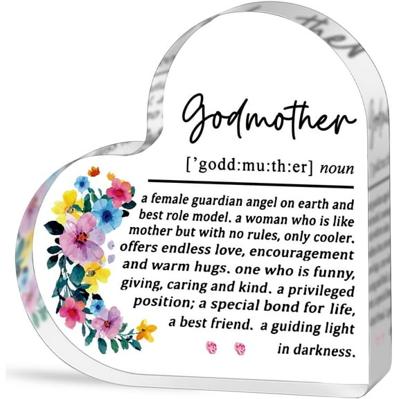 Godmother Gifts From Godchild Birthday Christmas Gifts For Godmom Best Ever Godmother Definition Decorative Signs & Plaques