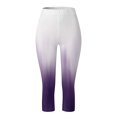 thumbnail image 4 of Moda mujer cintura elástica Yoga deporte Floral estampado pantalones Leggings pantalones recortados Fridja  alkflakhf38128, 4 of 5