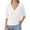 White, variant on Half Sleeve Solid Color V Neck Women Casual Button Down Cardigan Knit Tops
