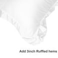 thumbnail image 5 of PiccoCasa Satin Pillowcase Ruffled Pillow Shams Set of 2, Queen White, 5 of 8