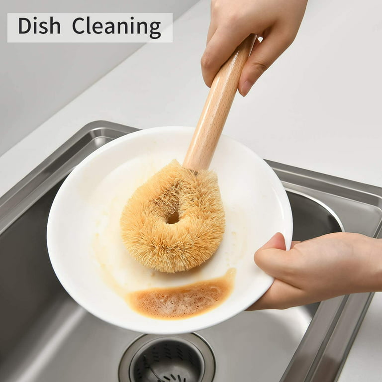  Cast Iron Scrubber, Dish Scrub Brush