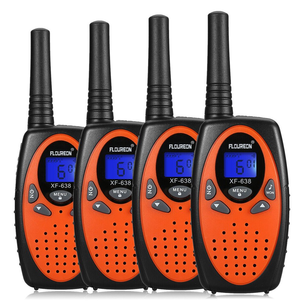 4 Pack Long Range 3 Mile FRS/GMRS 22 Channel Two Way Radio Walkie Talkies 0range