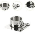 thumbnail image 2 of 304 Stainless Steel Coffee Cup With Handle Portable And Design Includes Spoon And Saucer Suitable For Coffee Milk And Beverages., 2 of 6