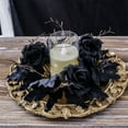 thumbnail image 2 of Artificial Maple Leaves and Roses Candle Rings Fall Candle Holders Small Candle Wreath Rings for Farmhouse Fall Thanksgiving Halloween Wedding Centerpiece Table Door Décor, 2 of 5