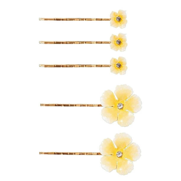5 pinzas para el pelo con flores, pinzas para el pelo de novia, pasadores para el pelo, accesorios florales para el pelo.