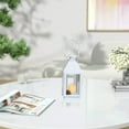 thumbnail image 4 of 1X Windproof Candle Holder Clearance! European Style Modern White Glass Windproof Candle Holder Wedding Prop Decoration for Buddha Hall Butter Lampshade, 4 of 7