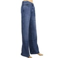 thumbnail image 2 of 7 for All Mankind High Rise Tailorless Flared Wide Leg Denim Jeans Made of Lyocell for Women, 24, 2 of 3