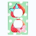 thumbnail image 2 of Metal Light Switch Plate Cover Floral Strawberry Butterfly Green Polka Dots FUT007, 2 of 13