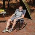 thumbnail image 2 of Camping Chairs, Rocking Camping Chairs Foldable Camping Chairs for Adults Outdoor Rocker Camping Chairs with High Back Portable Rocking Chair for Outdoor Camping Chairs, Support 350lbs, Grey, 2 of 9