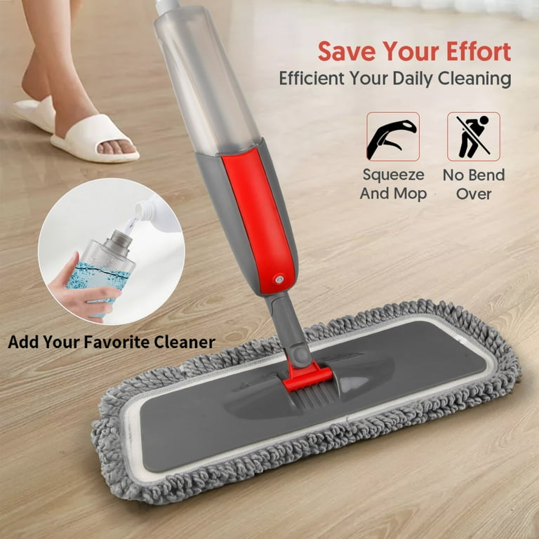 SUGARDAY Microfiber Spray Mops for Floor Cleaning Wet Dry Dust Hardwood  Kitchen Floor Mop